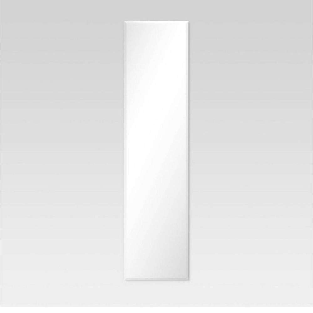NEW thin rectangle frameless mirror (26” long, 3” 1/2 wide)
